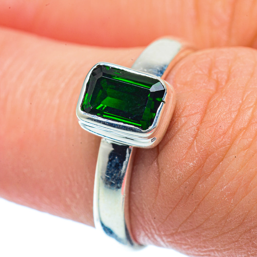 Chrome Diopside Rings handcrafted by Anasilvercos - RING36332