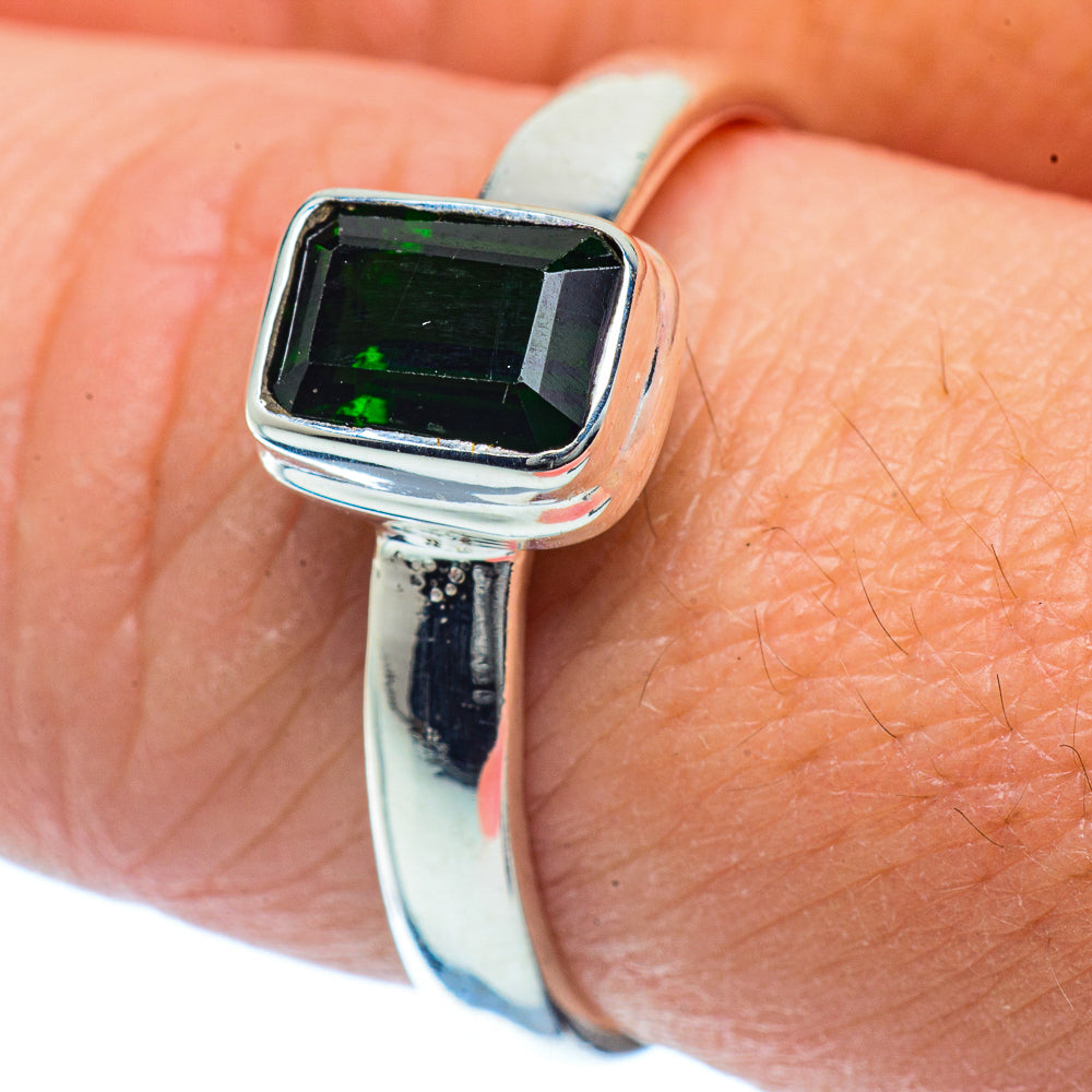 Chrome Diopside Rings handcrafted by Anasilvercos - RING36371