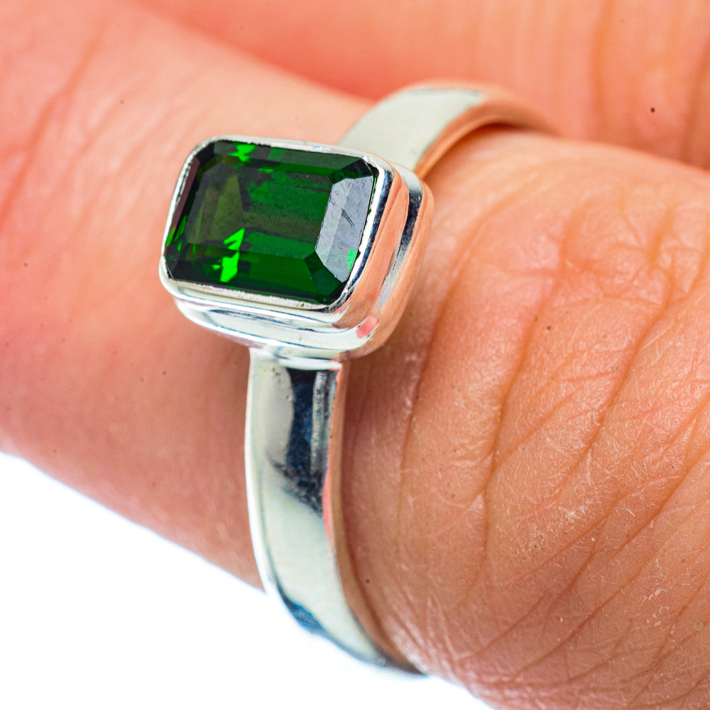 Chrome Diopside Rings handcrafted by Anasilvercos - RING36404