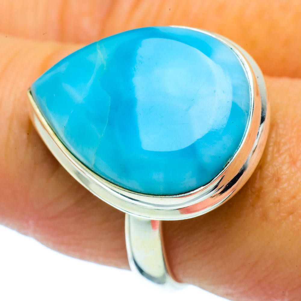 Larimar Rings handcrafted by Anasilvercos - RING36510