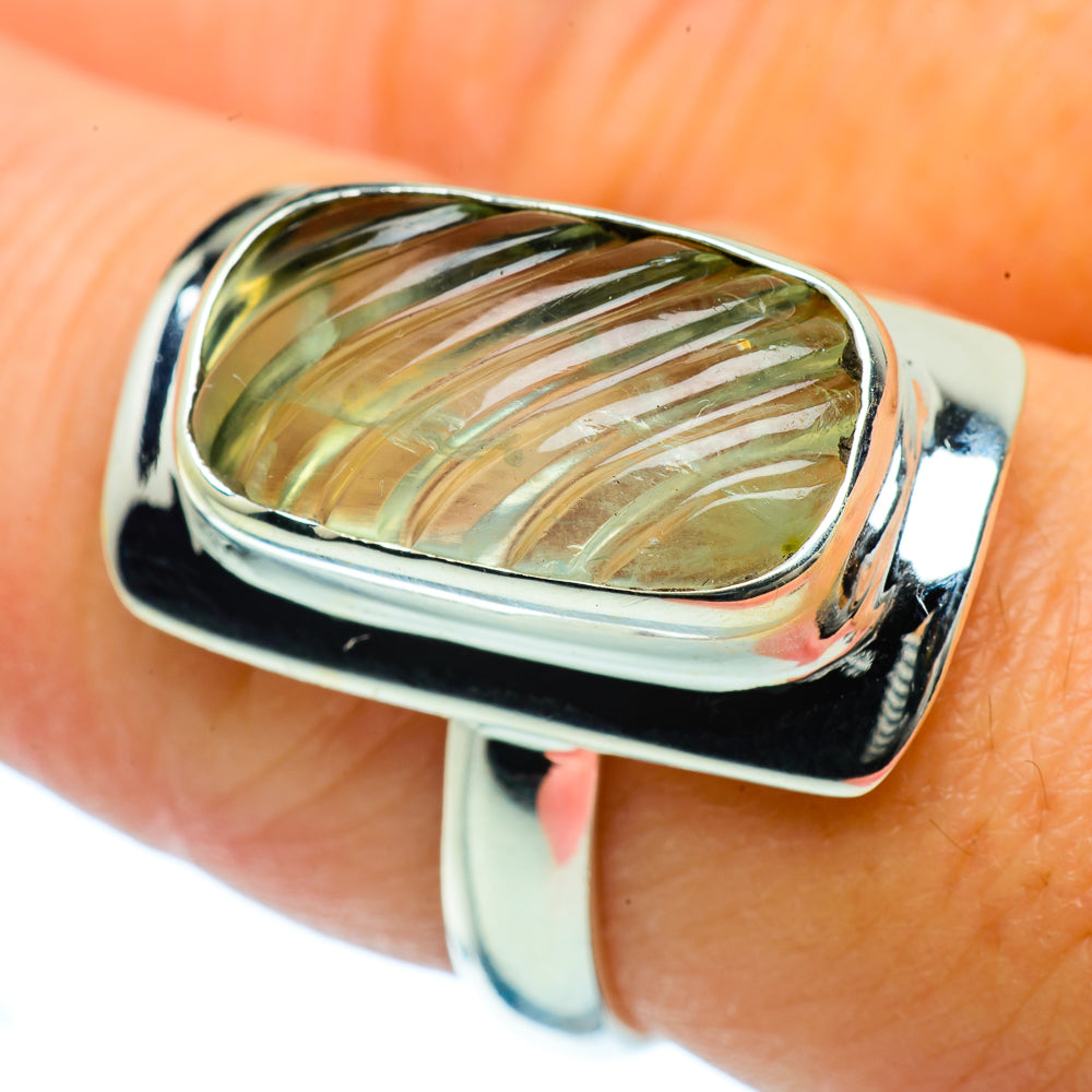 Prehnite Rings handcrafted by Anasilvercos - RING36559