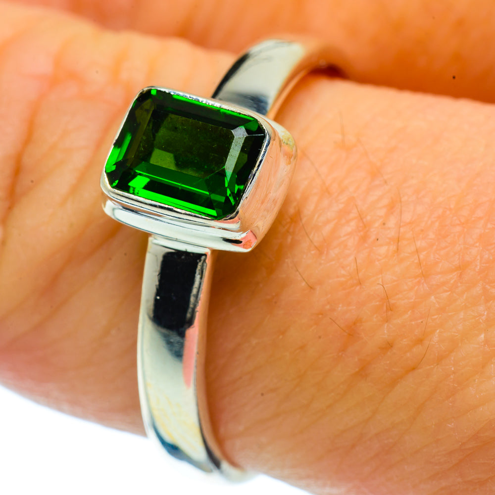 Chrome Diopside Rings handcrafted by Anasilvercos - RING36634