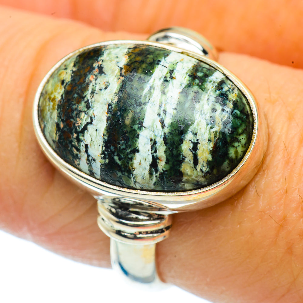 Lizard Jasper Rings handcrafted by Anasilvercos - RING36637