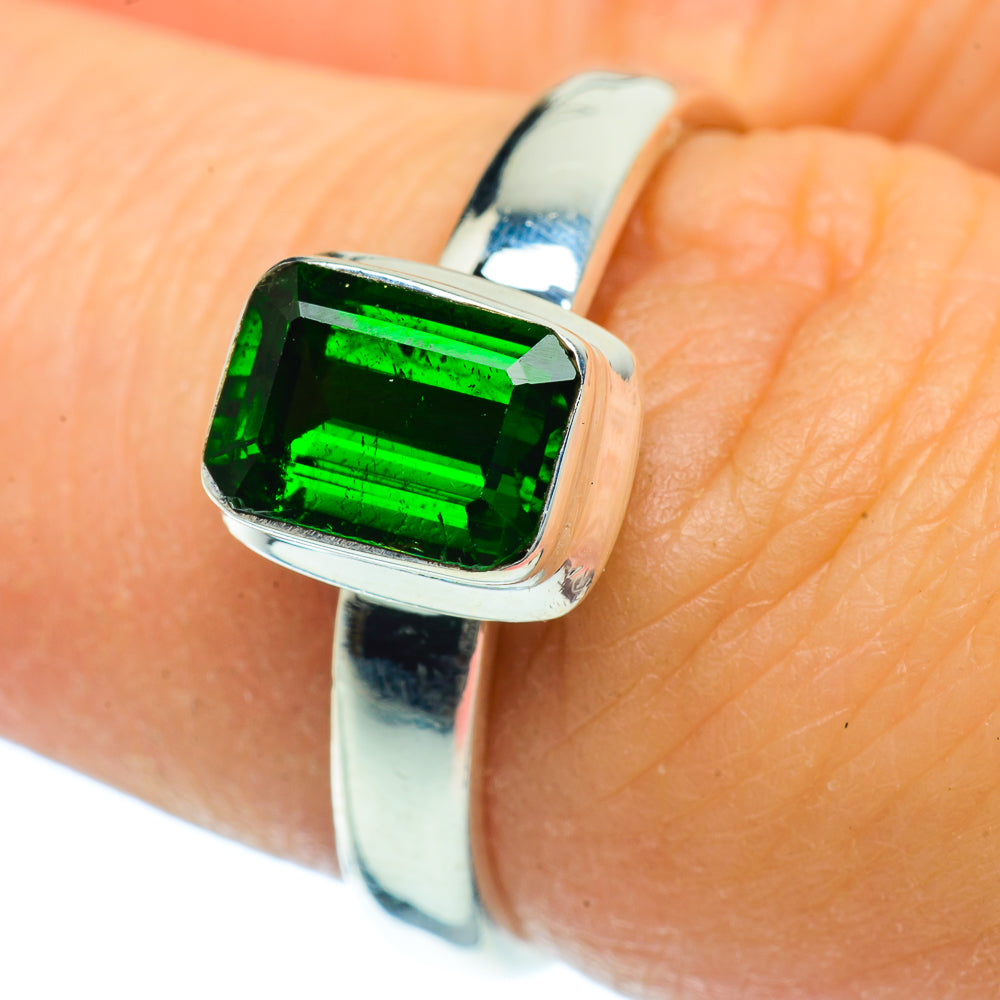 Chrome Diopside Rings handcrafted by Anasilvercos - RING36676
