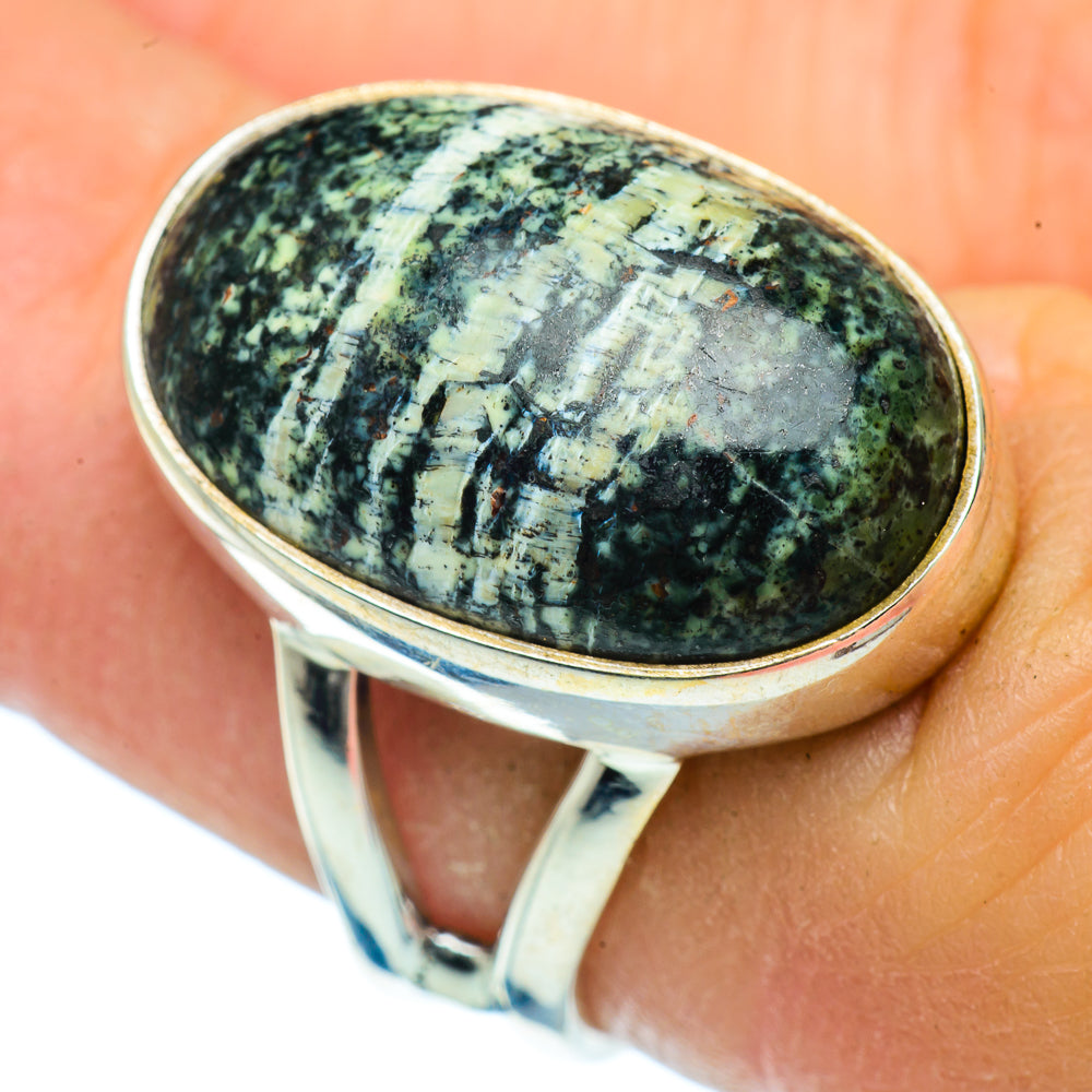 Lizard Jasper Rings handcrafted by Anasilvercos - RING36711