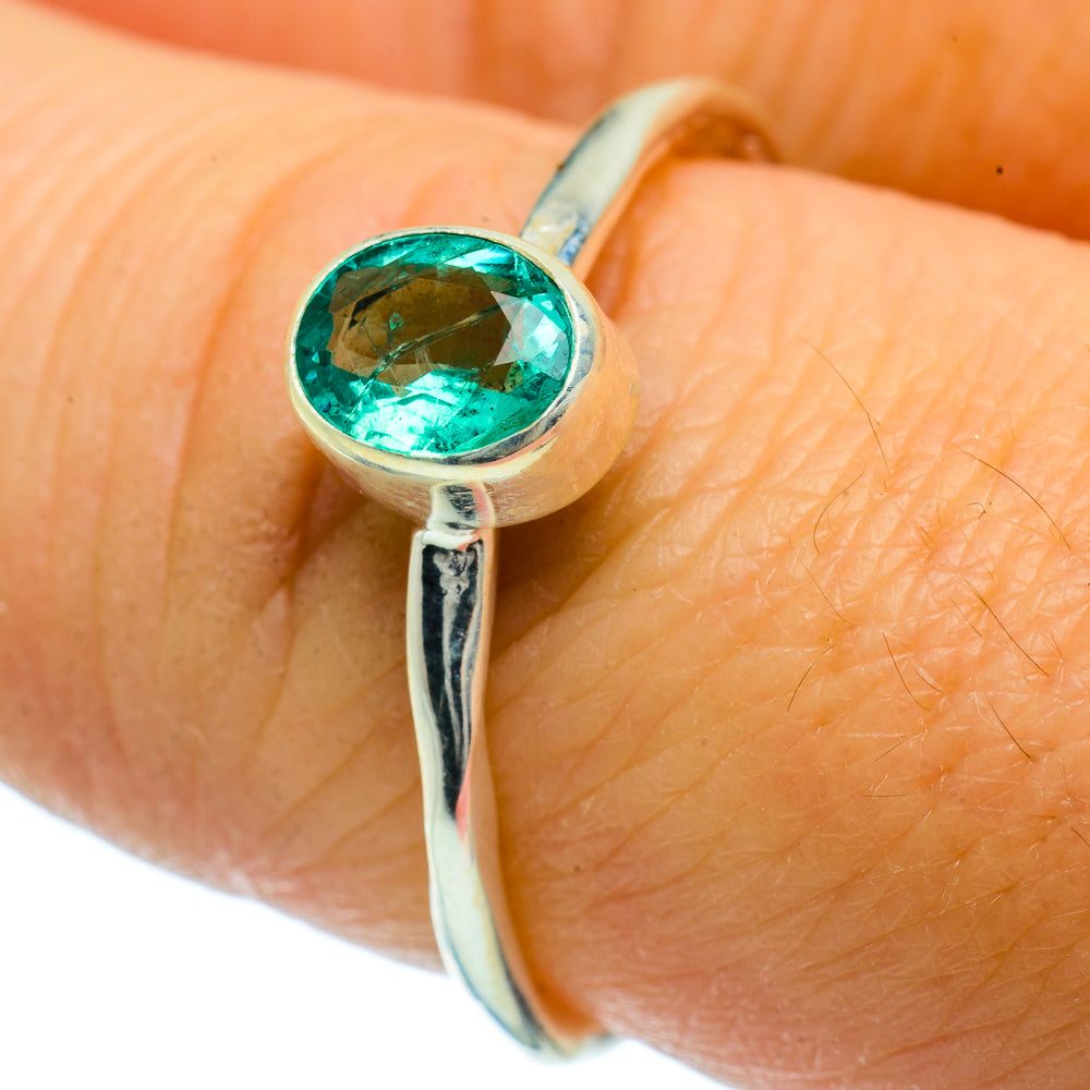 Zambian Emerald Rings handcrafted by Anasilvercos - RING36782