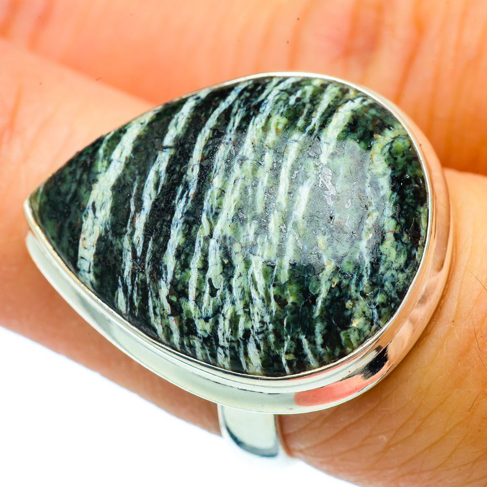 Lizard Jasper Rings handcrafted by Anasilvercos - RING36883
