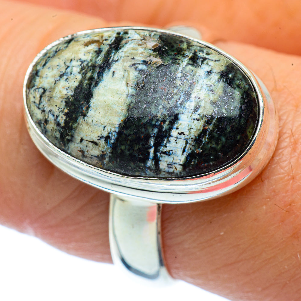 Lizard Jasper Rings handcrafted by Anasilvercos - RING36912