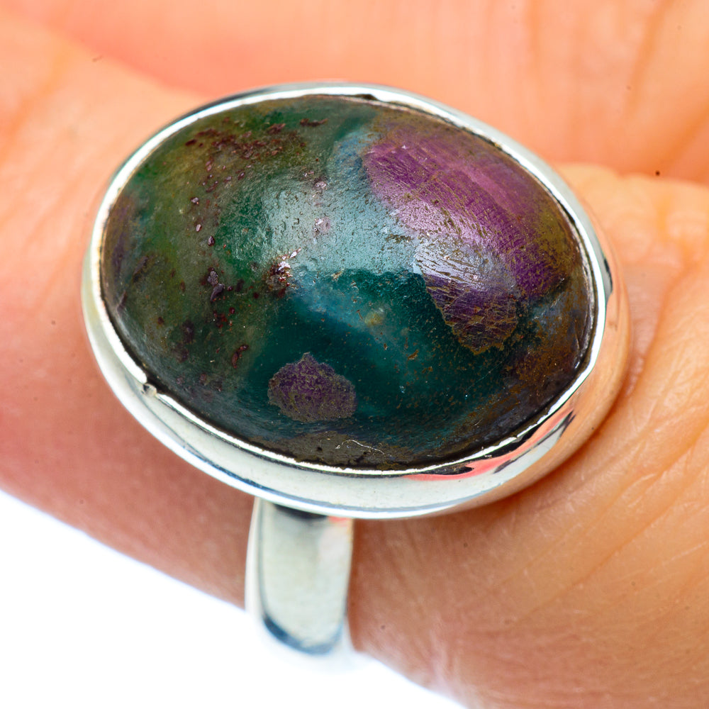 Ruby Fuchsite Rings handcrafted by Anasilvercos - RING36918