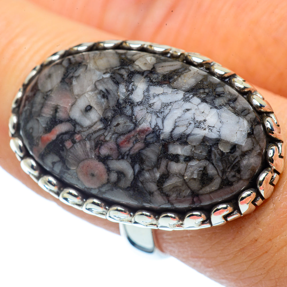 Crinoid Fossil Rings handcrafted by Anasilvercos - RING37217