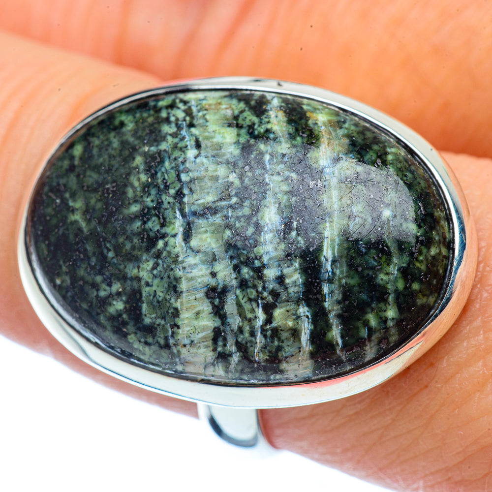 Lizard Jasper Rings handcrafted by Anasilvercos - RING37244