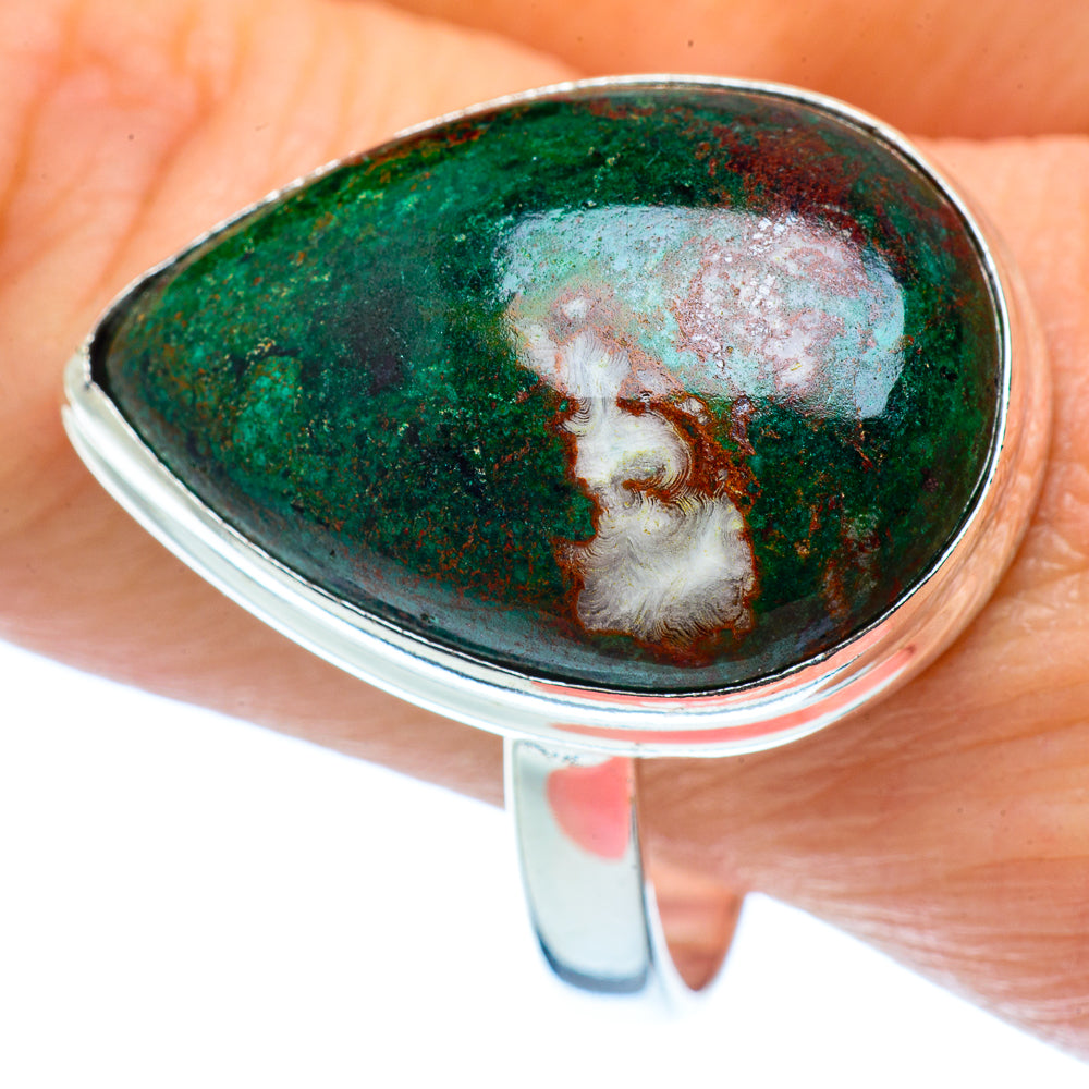 Chrysocolla Rings handcrafted by Anasilvercos - RING37247