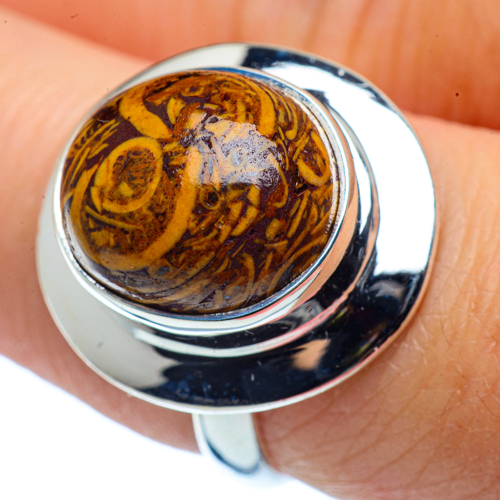 Coquina Jasper Rings handcrafted by Anasilvercos - RING37320