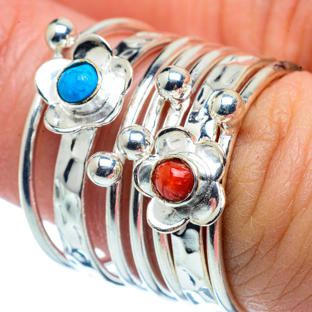 Red Coral Rings handcrafted by Anasilvercos - RING37427