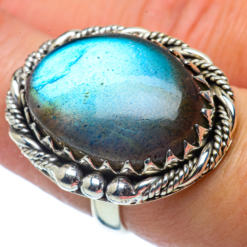 Labradorite Rings handcrafted by Anasilvercos - RING37533