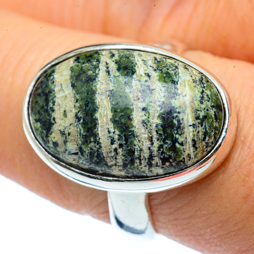 Lizard Jasper Rings handcrafted by Anasilvercos - RING37714