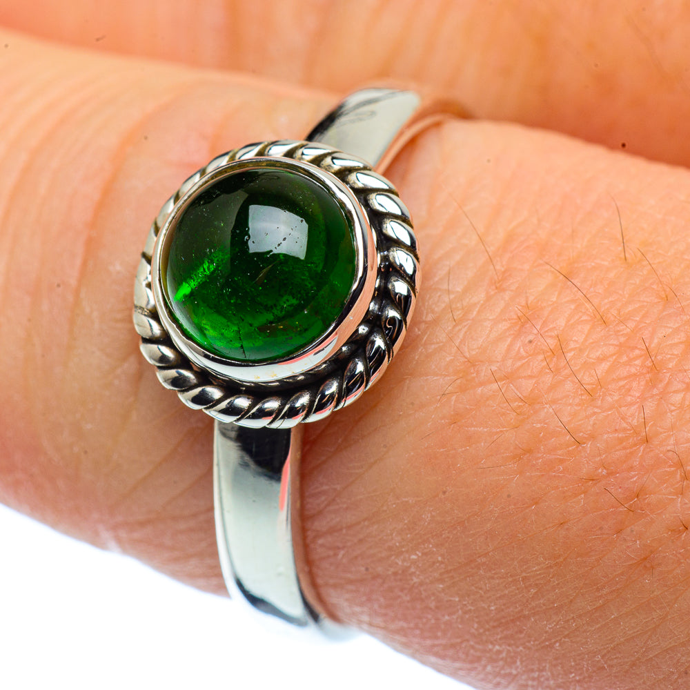 Chrome Diopside Rings handcrafted by Anasilvercos - RING37716