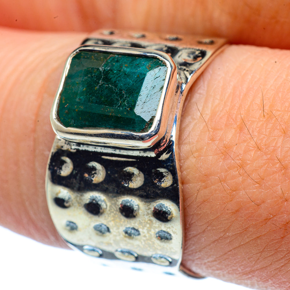 Green Sillimanite Rings handcrafted by Anasilvercos - RING37883
