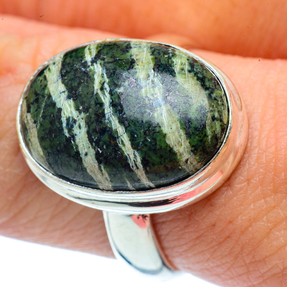 Lizard Jasper Rings handcrafted by Anasilvercos - RING37926