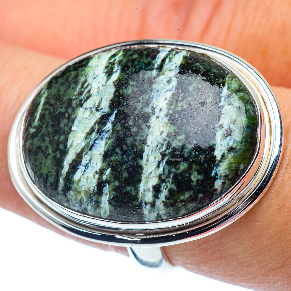 Lizard Jasper Rings handcrafted by Anasilvercos - RING38039