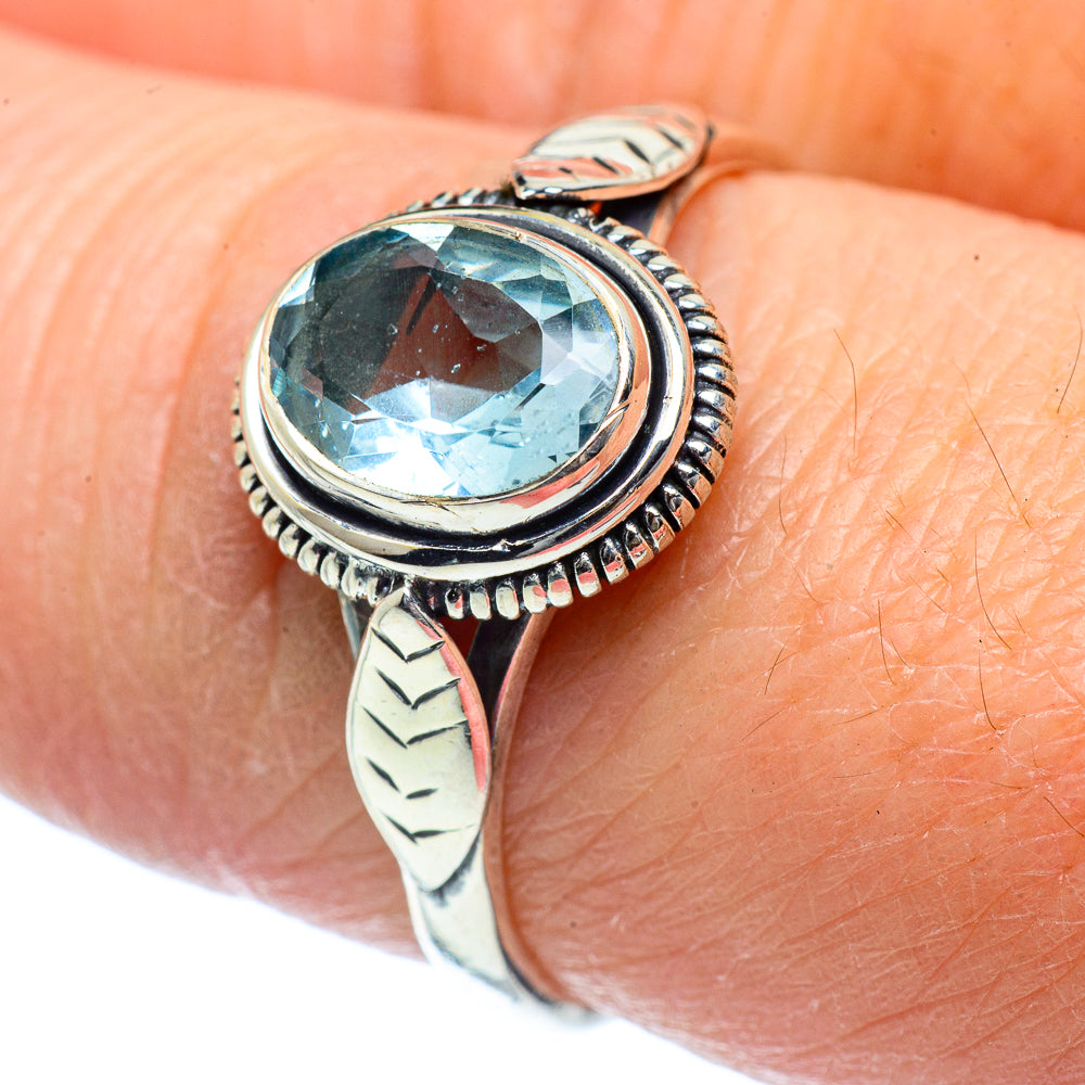 Blue Topaz Rings handcrafted by Anasilvercos - RING38417