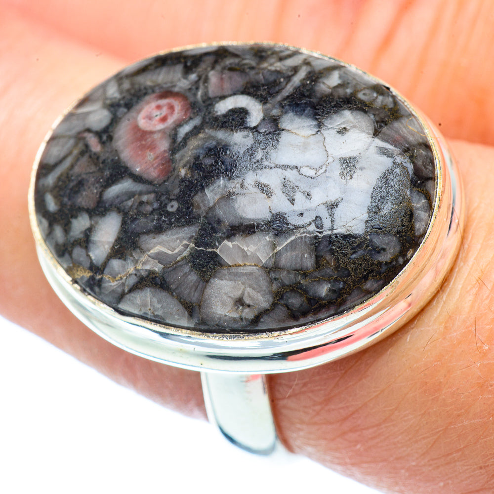 Crinoid Fossil Rings handcrafted by Anasilvercos - RING38466