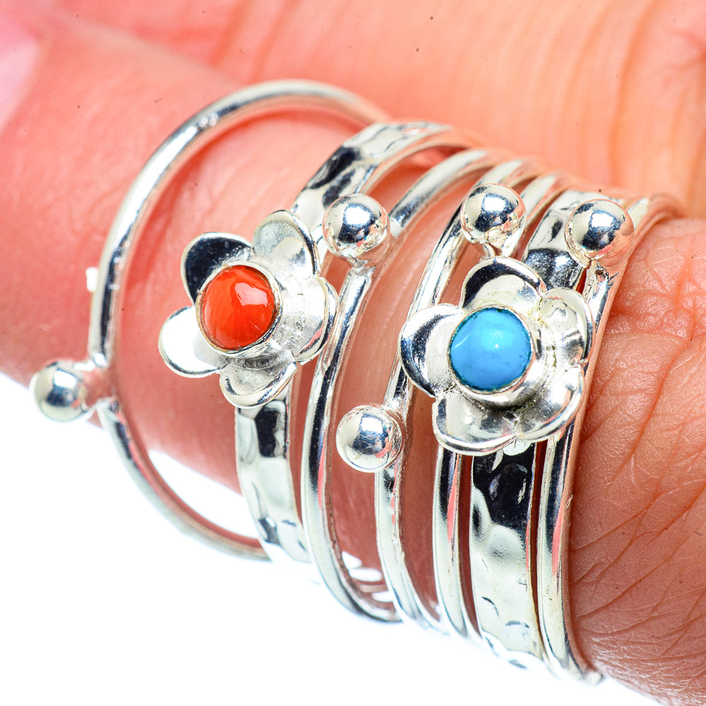 Red Coral Rings handcrafted by Anasilvercos - RING38651