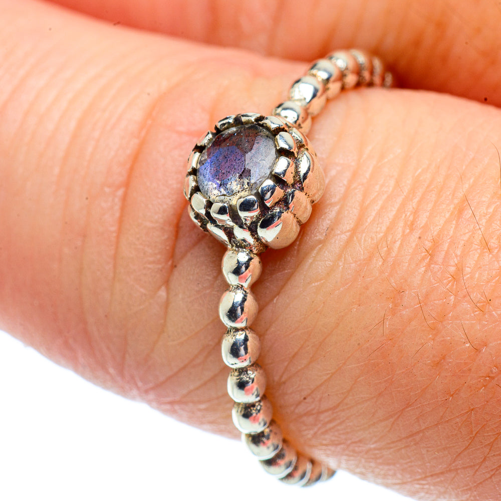 Rainbow Moonstone Rings handcrafted by Anasilvercos - RING38720