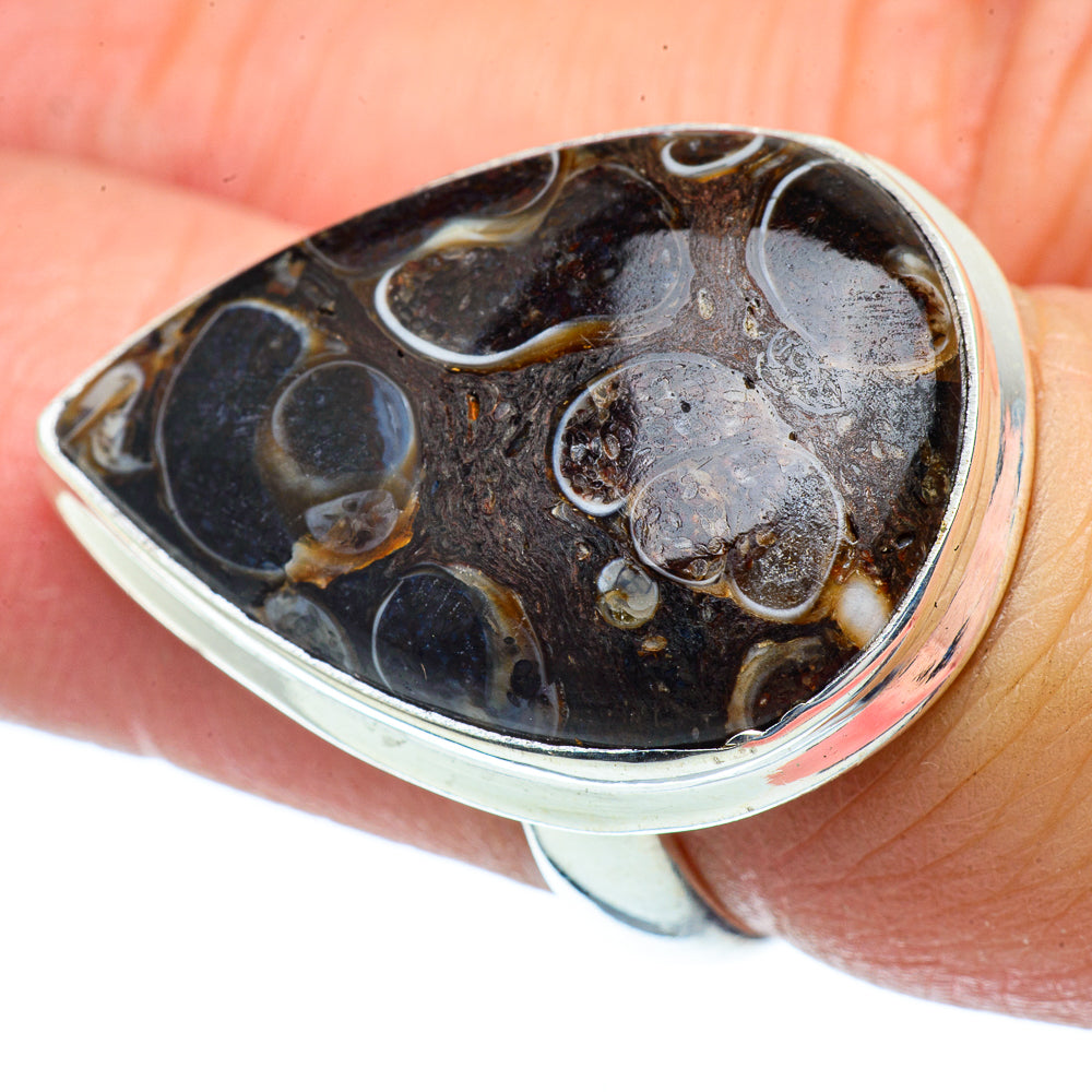 Marston Marble Fossil Rings handcrafted by Anasilvercos - RING38821