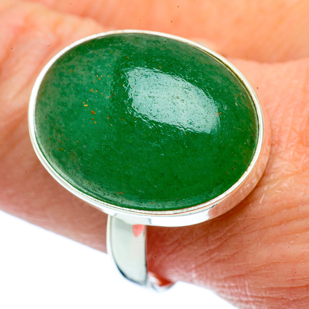 Green Aventurine Rings handcrafted by Anasilvercos - RING39058