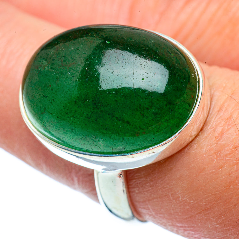 Green Aventurine Rings handcrafted by Anasilvercos - RING39097