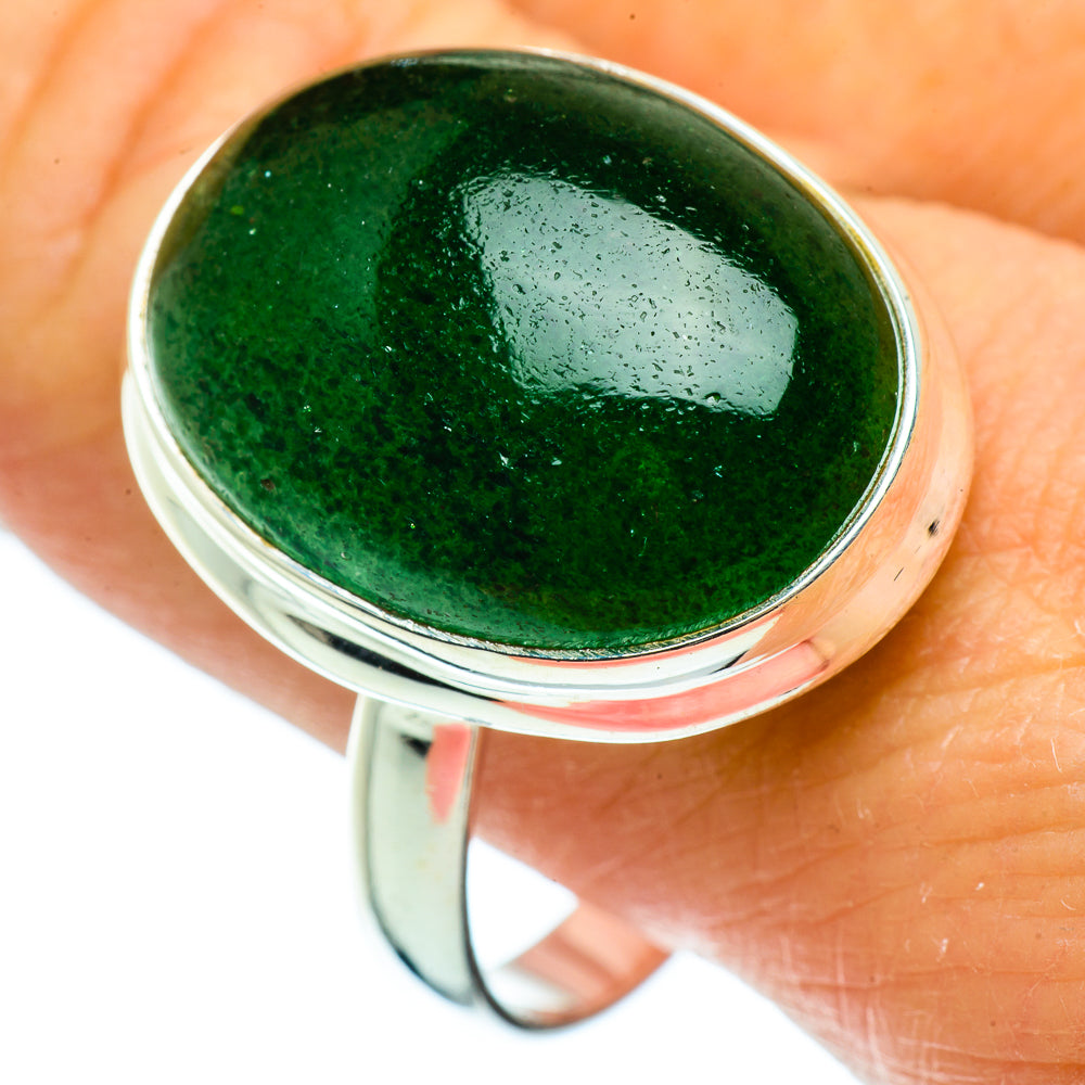 Green Aventurine Rings handcrafted by Anasilvercos - RING39173