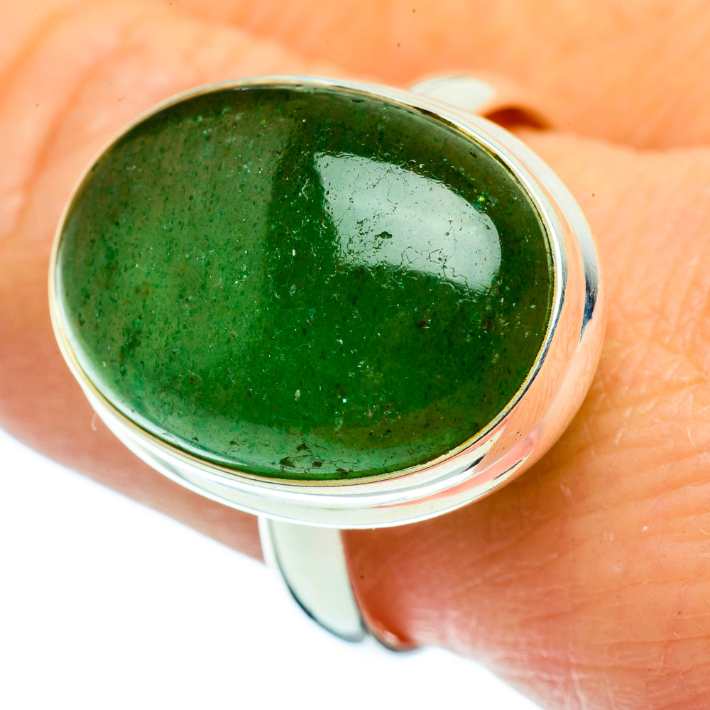 Green Aventurine Rings handcrafted by Anasilvercos - RING39359