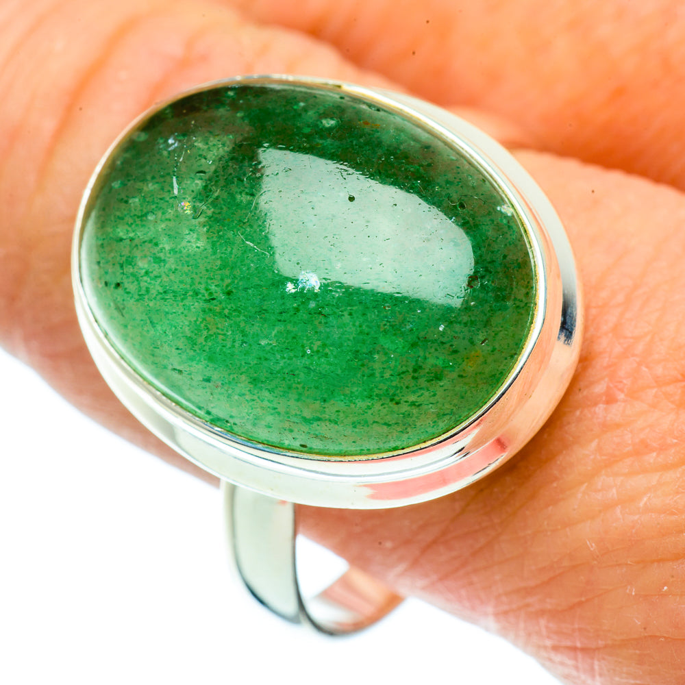 Green Aventurine Rings handcrafted by Anasilvercos - RING39376