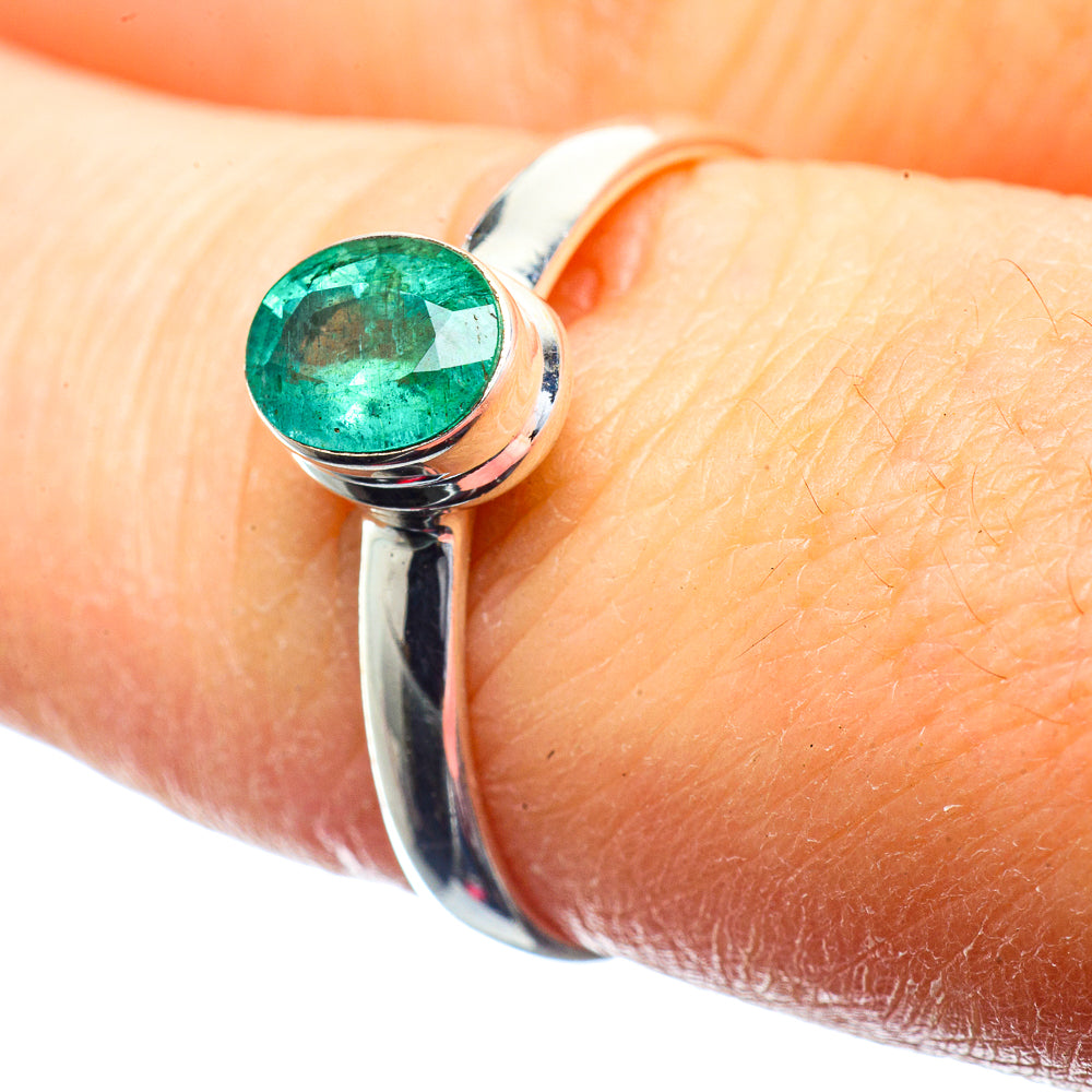 Zambian Emerald Rings handcrafted by Anasilvercos - RING39604