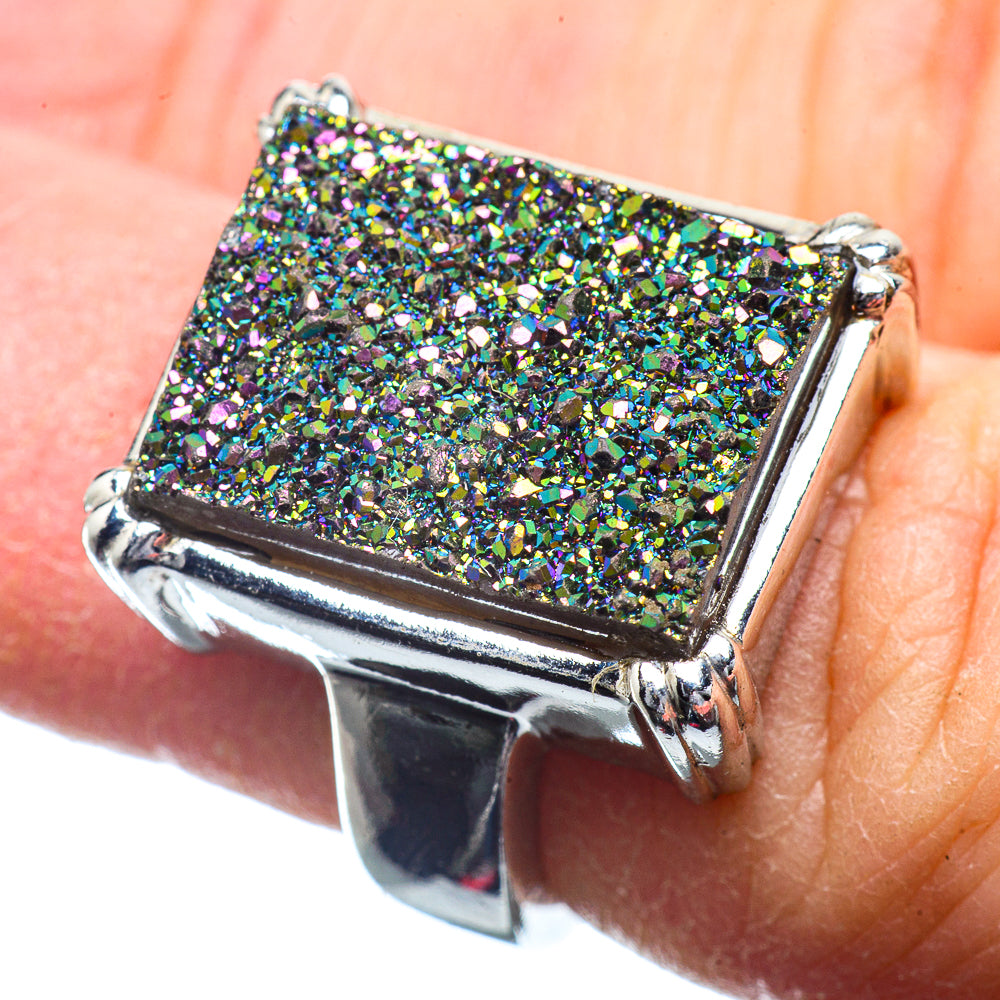 Titanium Druzy Rings handcrafted by Anasilvercos - RING39620