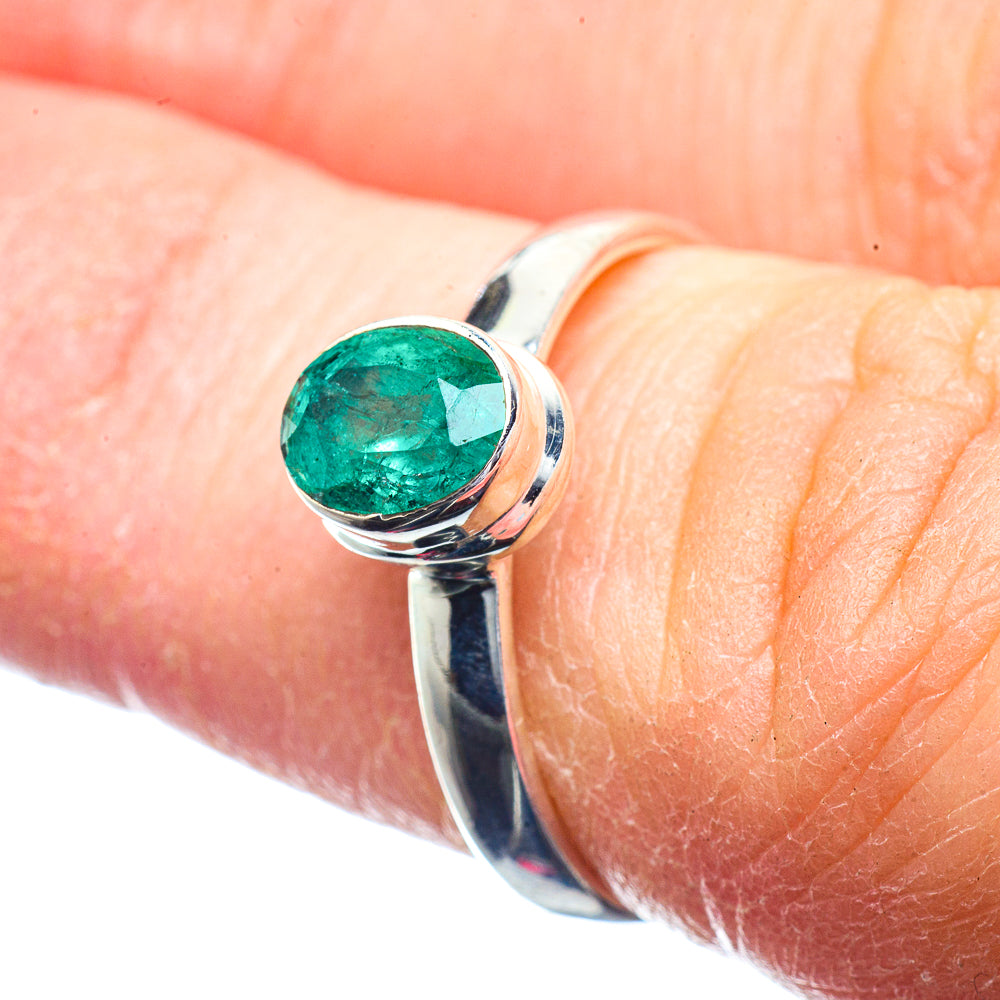 Zambian Emerald Rings handcrafted by Anasilvercos - RING39647