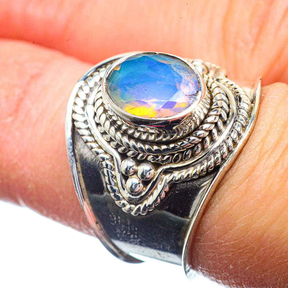 Ethiopian Opal Rings handcrafted by Anasilvercos - RING39712