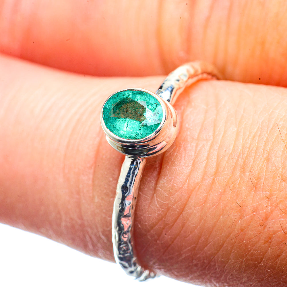 Zambian Emerald Rings handcrafted by Anasilvercos - RING39739