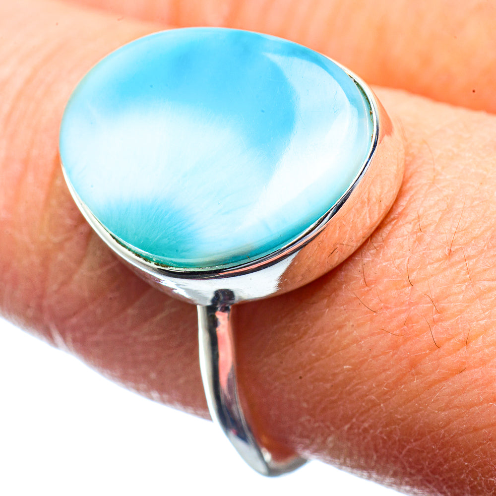 Larimar Rings handcrafted by Anasilvercos - RING39755