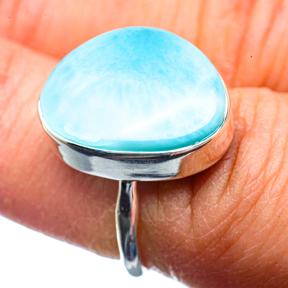 Larimar Rings handcrafted by Anasilvercos - RING39801