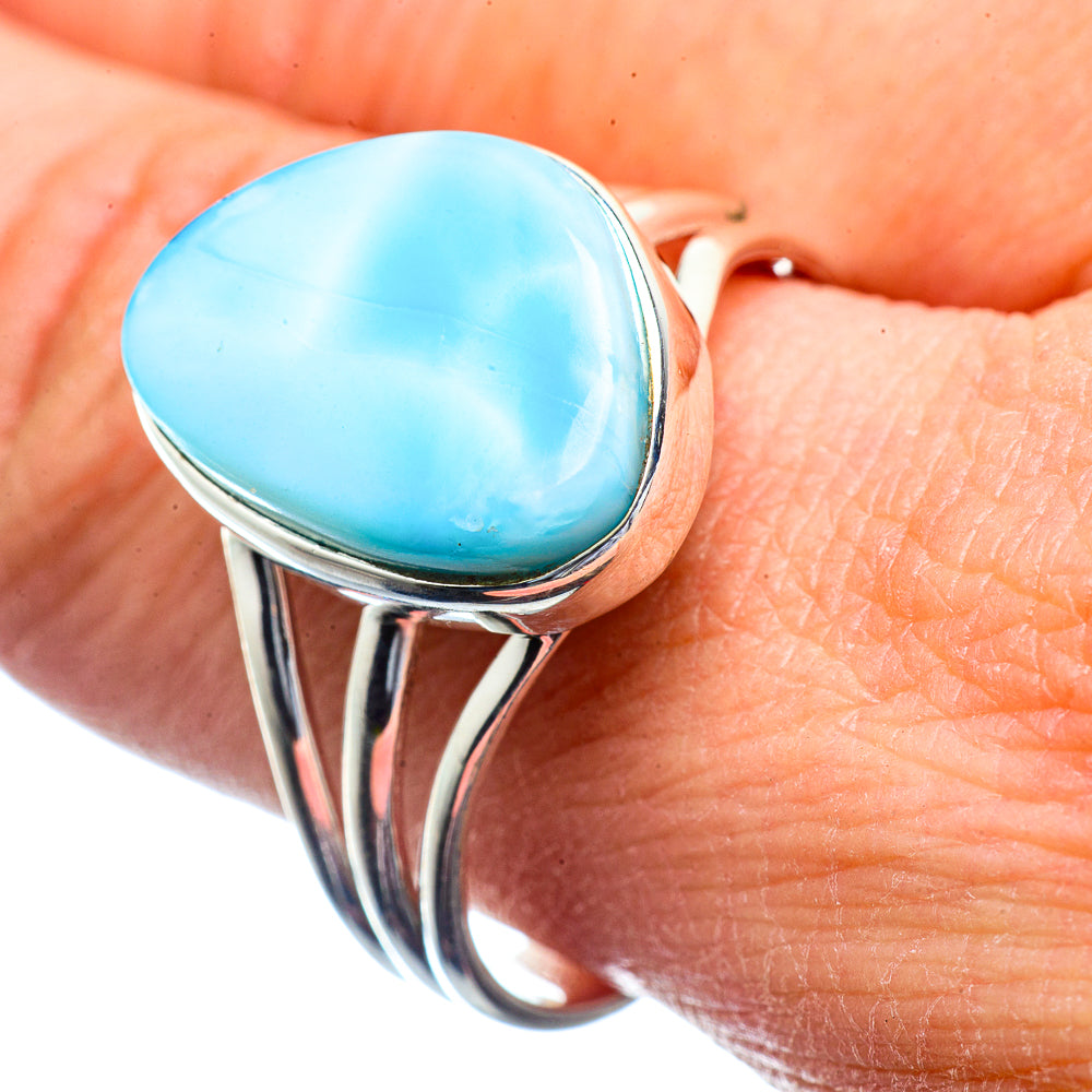 Larimar Rings handcrafted by Anasilvercos - RING39822