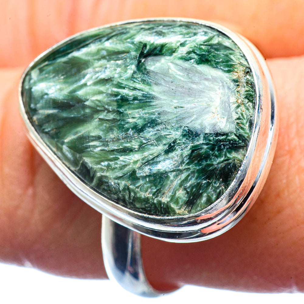 Seraphinite Rings handcrafted by Anasilvercos - RING39855