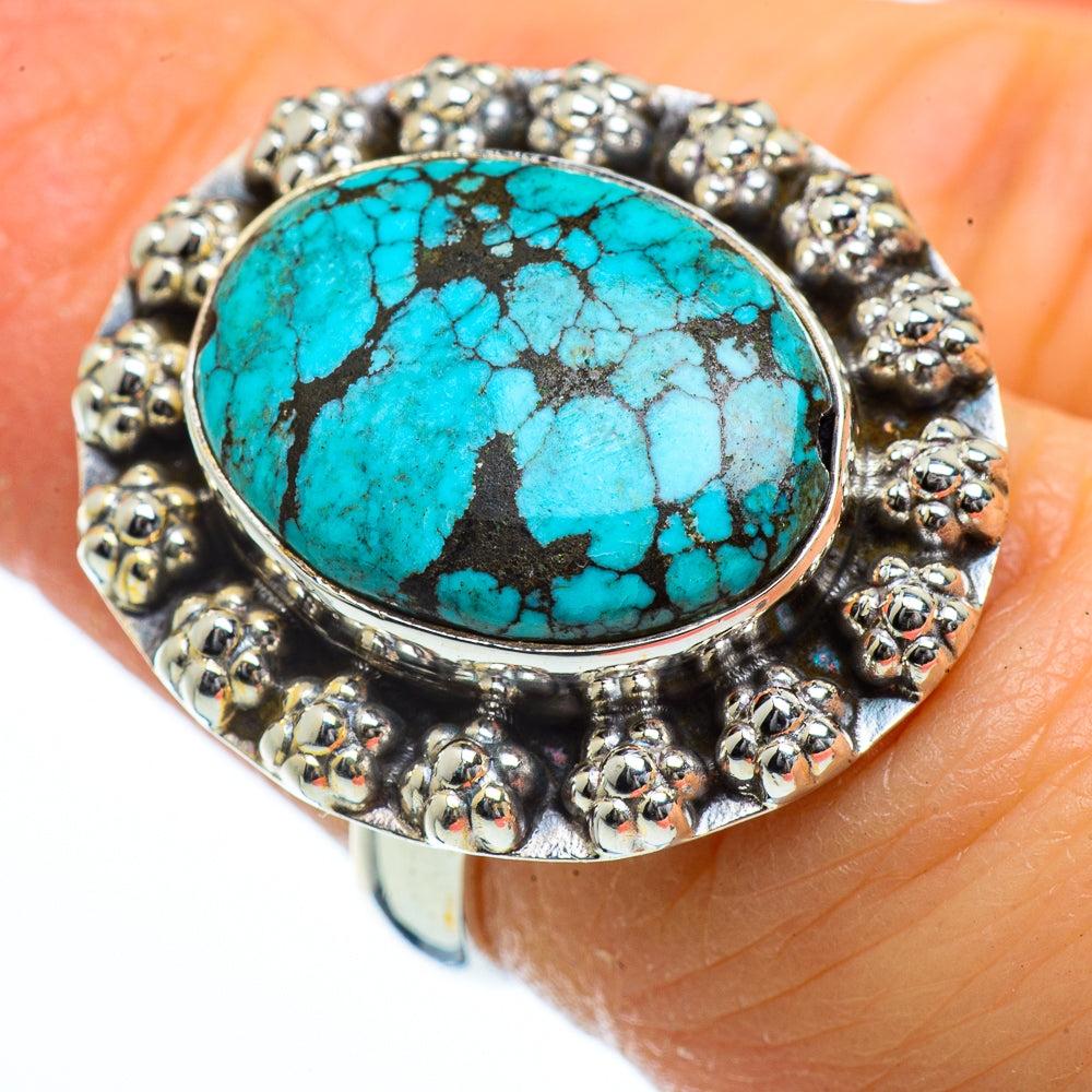 Tibetan Turquoise Rings handcrafted by Anasilvercos - RING40070