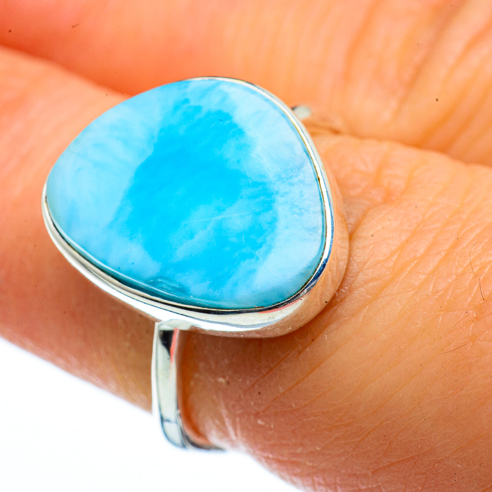 Larimar Rings handcrafted by Anasilvercos - RING40071