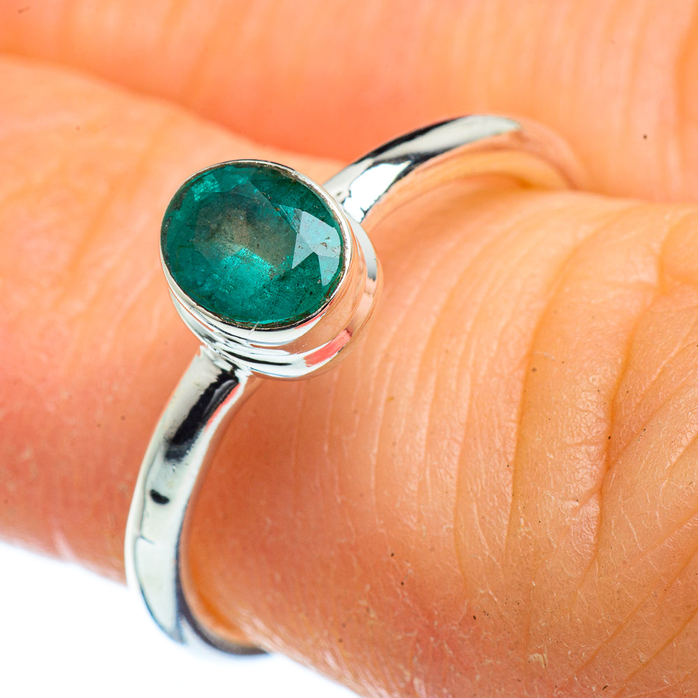 Zambian Emerald Rings handcrafted by Anasilvercos - RING40074