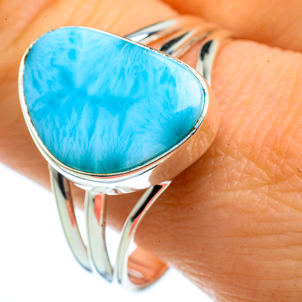 Larimar Rings handcrafted by Anasilvercos - RING40098
