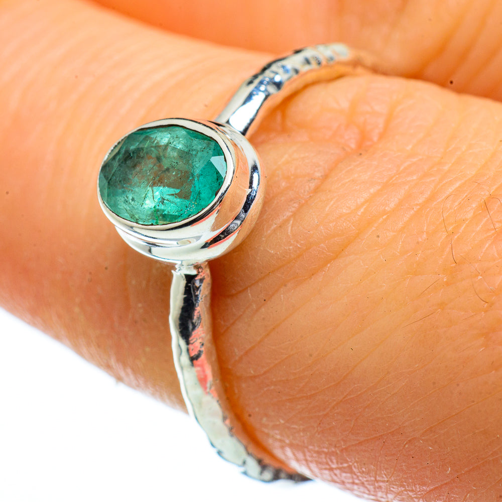 Zambian Emerald Rings handcrafted by Anasilvercos - RING40100