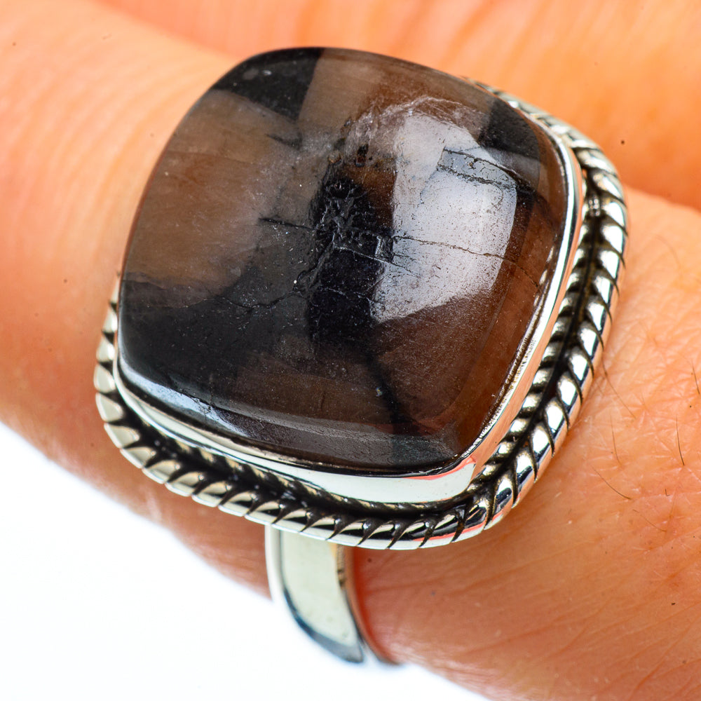 Chiastolite Rings handcrafted by Anasilvercos - RING40103