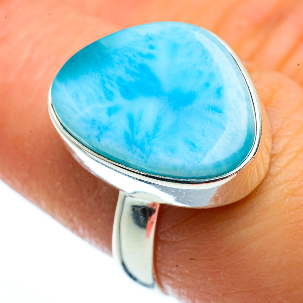 Larimar Rings handcrafted by Anasilvercos - RING40124